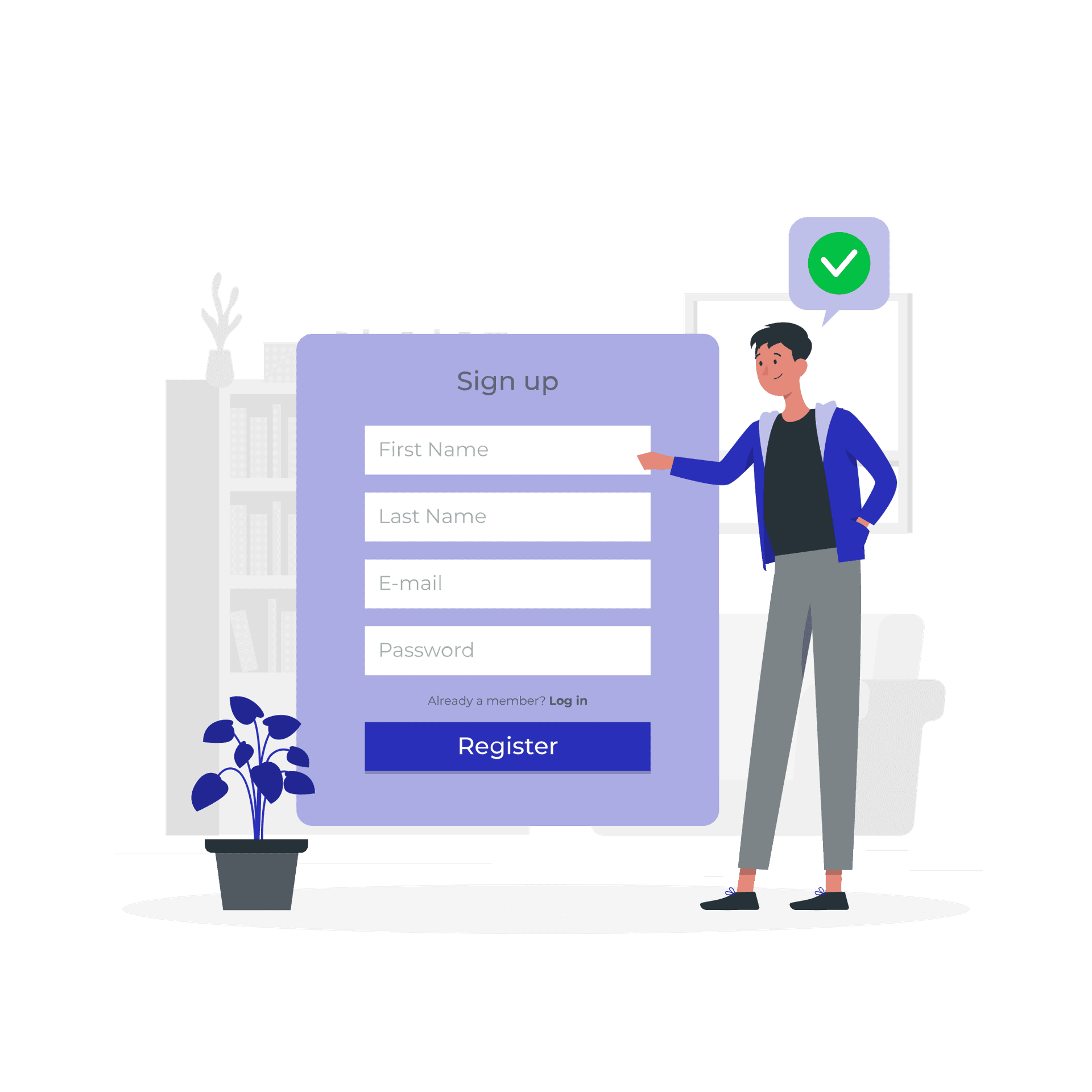 Sign up illustration